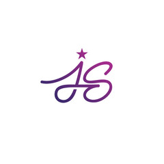 JS Star Logo Design Suitable for initial design