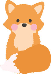 hand drawn fox illustration
