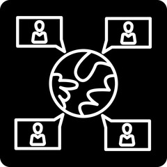 solid Chat Global design vector icon
