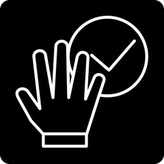 solid Hand done design vector icon