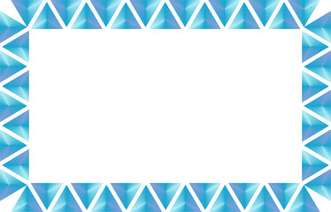 Abstract frame made of triangles with gradient colors and empty space for text	