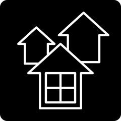 solid two Village design vector icon