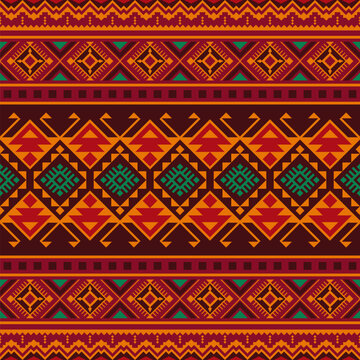 Ethnic seamless pattern with Aztec, Moroccan, Berber, Mexican motives. Tribal kilim. Geometric design.