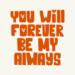 Modern Valentine's day vertical flyer or poster template. Love hand drawn trendy illustration.