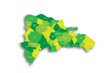 Dominican Republic political map of administrative divisions