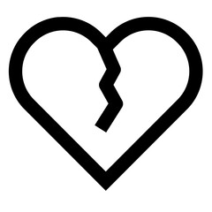 heart icon, cracked love icon used for web, cellphone, and many others