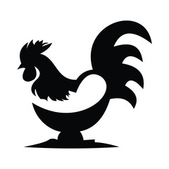 Rooster logo symbol design illustration. Clean modern logo mark design template. Illustration for personal or commercial business branding.