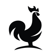 Rooster logo symbol design illustration. Clean modern logo mark design template. Illustration for personal or commercial business branding.