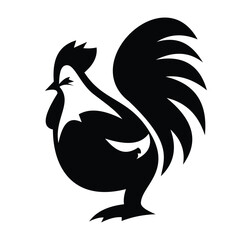 Rooster logo symbol design illustration. Clean modern logo mark design template. Illustration for personal or commercial business branding.