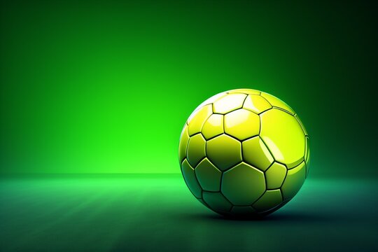 Soccer ball on a green background to use as wallpaper for the website or computer