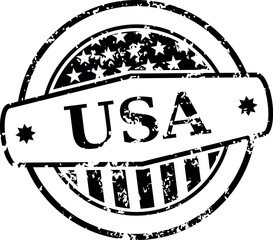 Usa mail grunge label. Postal retro stamp