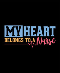 Naklejka na ściany i meble My heart belongs to a nurse v1