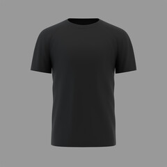 Blank black shirt mockup template, front and back view, isolated on white plain t-shirt mockup. Sweater t-shirt design presentation for printing.