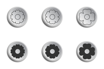 Flower Icon. Simple design. Vector illustration.