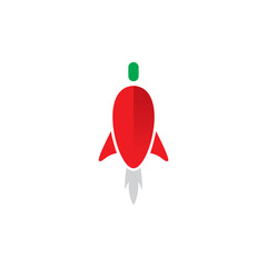 Rocket Chilli Logo Design. Chilli Icon Vector
