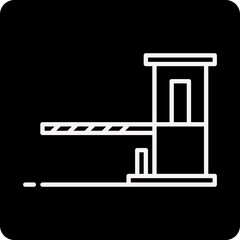 solid Toll Gate design vector icon