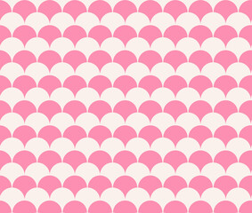 Girl mermaid  pattern. Pink and white  fish skin backdrop. Tillable background for girl fabric, textile design,  swimwear or wallpaper. Girl mermaid texture with fish scale underwater. © Tanita