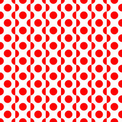 Fototapeta na wymiar Seamless pattern of red circles on a white background
