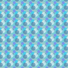 Seamless blue circle bubble pattern