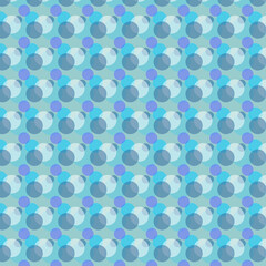 Seamless blue circle bubble pattern