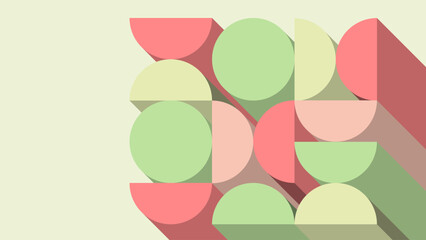 Abstract background design in minimalistic Bauhaus style. Vector pattern with vintage colors. ready to use for textile, cloth, wrap and other.