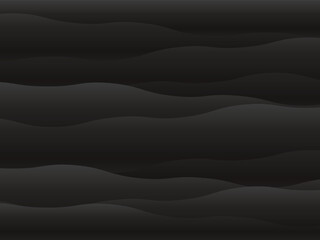 抽象的な波模様の背景　横位置　ブラック