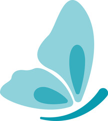 Butterfly abstract shape design flat icon