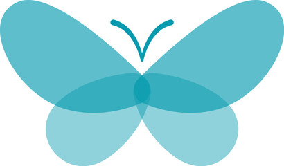 Butterfly abstract shape design flat icon