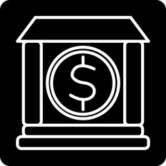 solid BANK design vector icon