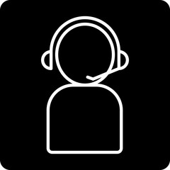 solid CUSTOMER SERVICE design vector icon