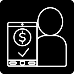 solid DIGITAL PAYMENT design vector icon