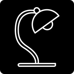 solid TABLE LAMP design vector icon
