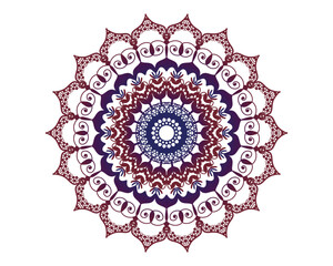 Circular pattern in the form of a mandala. Henna tatoo mandala. Mehndi style. Decorative pattern in oriental style.