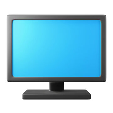 monitor computer pc screen display symbol user interface theme 3d render icon illustration isolated