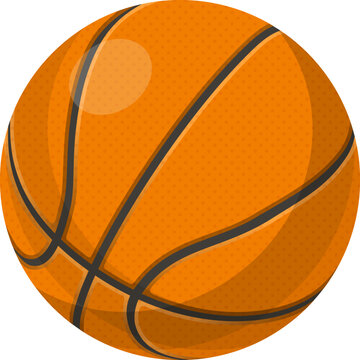 Basketball ball cartoon icon. Team sport symbol