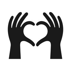 Heart in hands. Vector illustration.