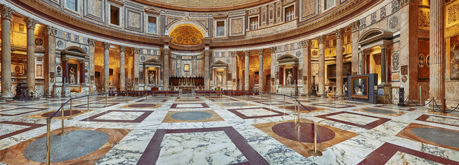 The Pantheon in Rome , ancient Roman building 