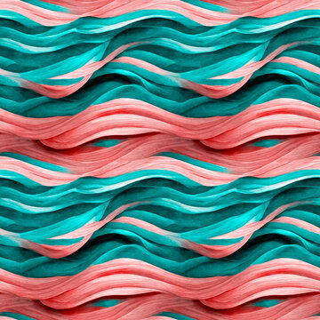 Abstract Waves,Abstract Digital Paint, Wavy Stripes Lines Seamless Pattern, pastel tones
