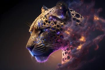 Foto op Plexiglas Spirit animal - Jaguar, Generative AI © Alcuin