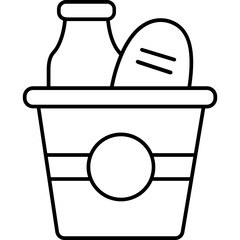 Food bucket Vector Icon

