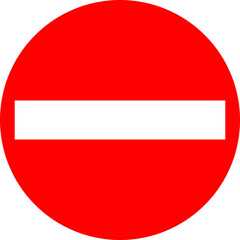 traffic sign no entry