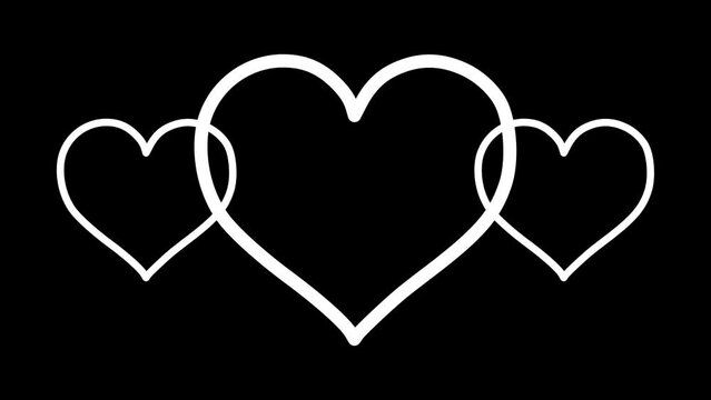 Love Heart Outline Shape Animation 7