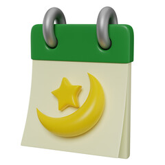 islamic Ramadhan Calendar 3d illustration