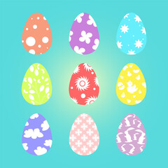 Easter eggs set.