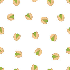 Fototapeta premium Pistachios seamless pattern. Snack background for wallpapers, textiles, backdrop.
