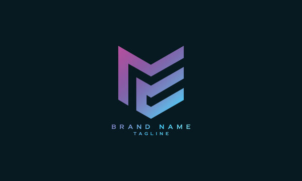NEC, NCE, NE, EN, Abstract initial monogram letter alphabet logo design