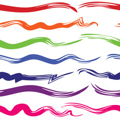 seamless pattern abstract brush strokes Rainbow pattern