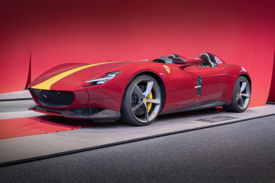 BRUSSELS, BELGIUM-DECEMBER 26, 2022: Ferrari Monza SP2 ("Icona" series)