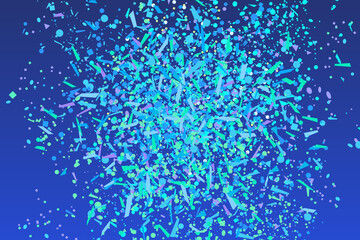 Colorful pattern with confetti. Holiday texture from glitters. Luxury colored frame. Print for banner, flyer, poster and textile