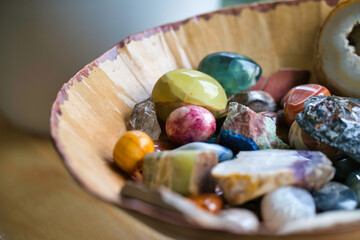 assortment of gemstone structure zen healing different diverse diversity esoteric fancy multiple school teaching marble